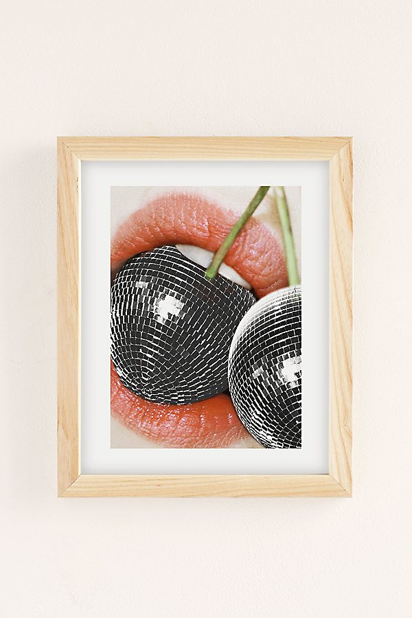 Urban Outfitters Dagmar Pels Bite Me Disco Cherry Lips Art Print
