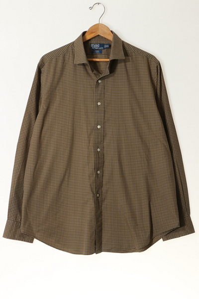Ralph Lauren Classic Fit Short Sleeve Button Down Check Shirt Men's L /eaa451001