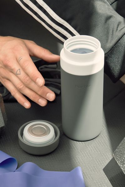 W & P Porter 16 oz Insulated Ceramic Bottle In Charcoal