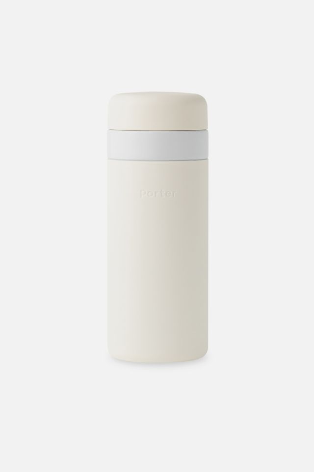 Elegant Cream Ceramic-Coated 16oz Insulated Travel Bottle