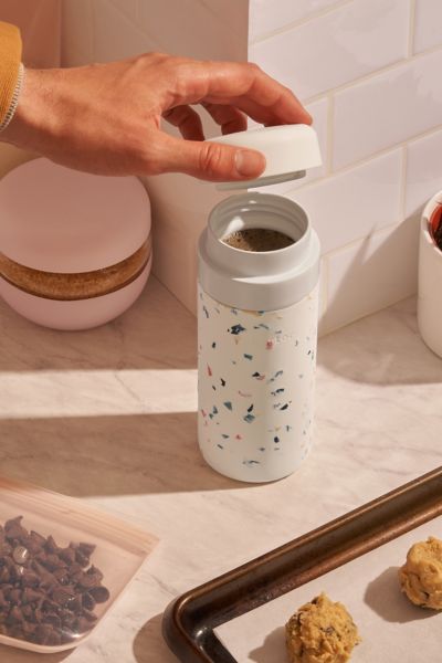 W & P Porter 16 oz Insulated Ceramic Bottle In Terrazzo Cream