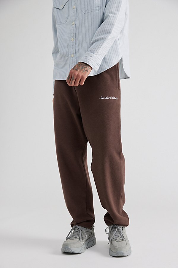 Standard Cloth Reverse Terry Foundation Sweatpant In Chocolate, Men's At Urban Outfitters