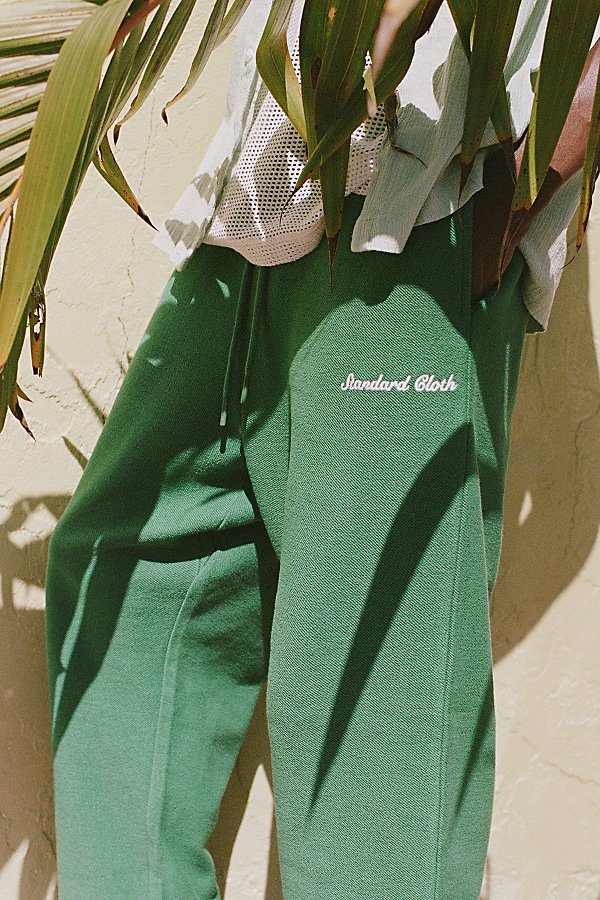 Standard Cloth Reverse Terry Foundation Sweatpant In Green, Men's At Urban Outfitters