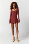kimchi blue pretty as a portrait long sleeve mini dress Kimchi Blue