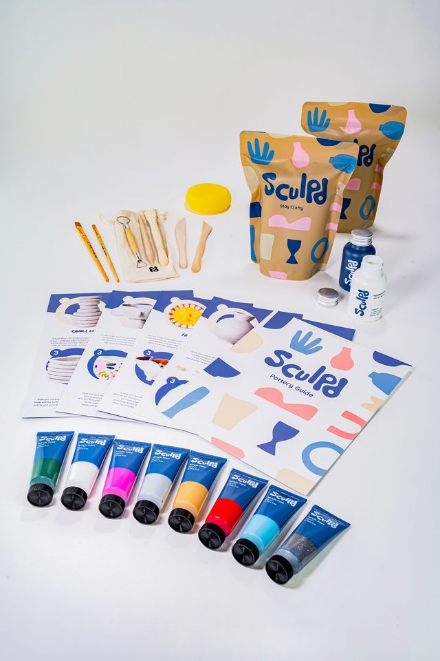 Sculpd Home Pottery Kit with Paints Urban Outfitters