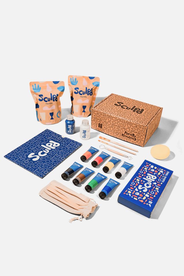 Sculpd Home Pottery Kit with Paints