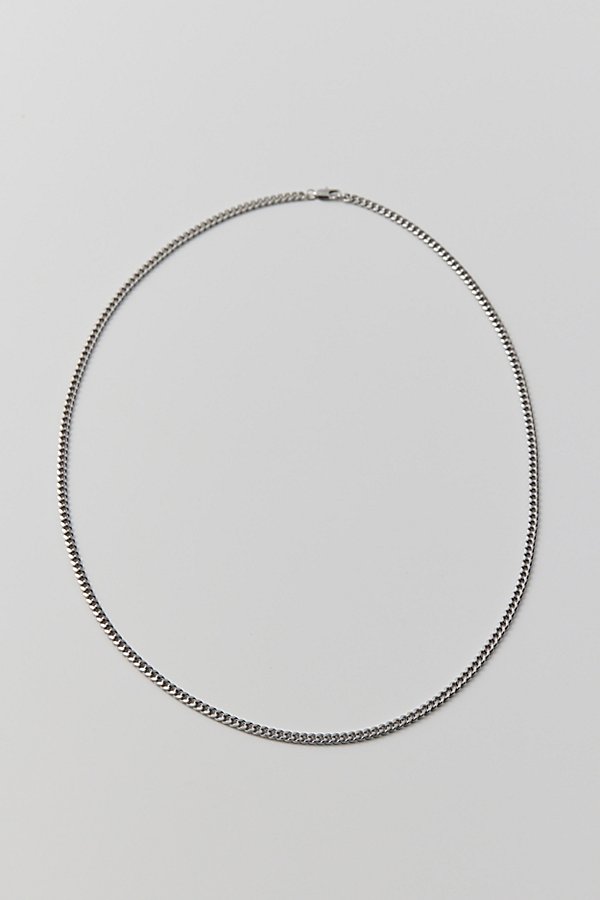 Urban Outfitters Curb Chain 28" Necklace In Silver, Men's At