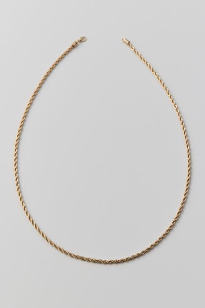 Urban Outfitters Rope Chain 28" Necklace In Gold, Men's At