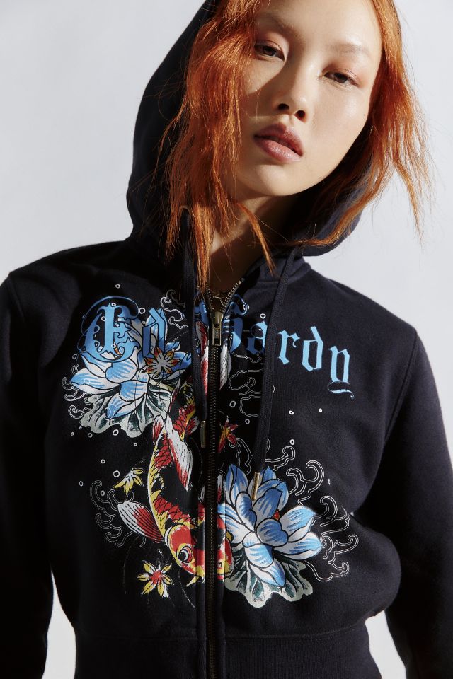 Ed Hardy Lotus Hooded Zip-Up Jacket #2