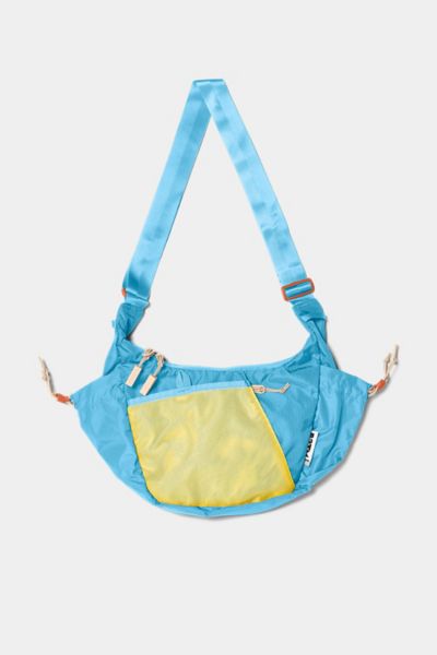 Baboon To The Moon Crescent Crossbody Bag In Azure Blue