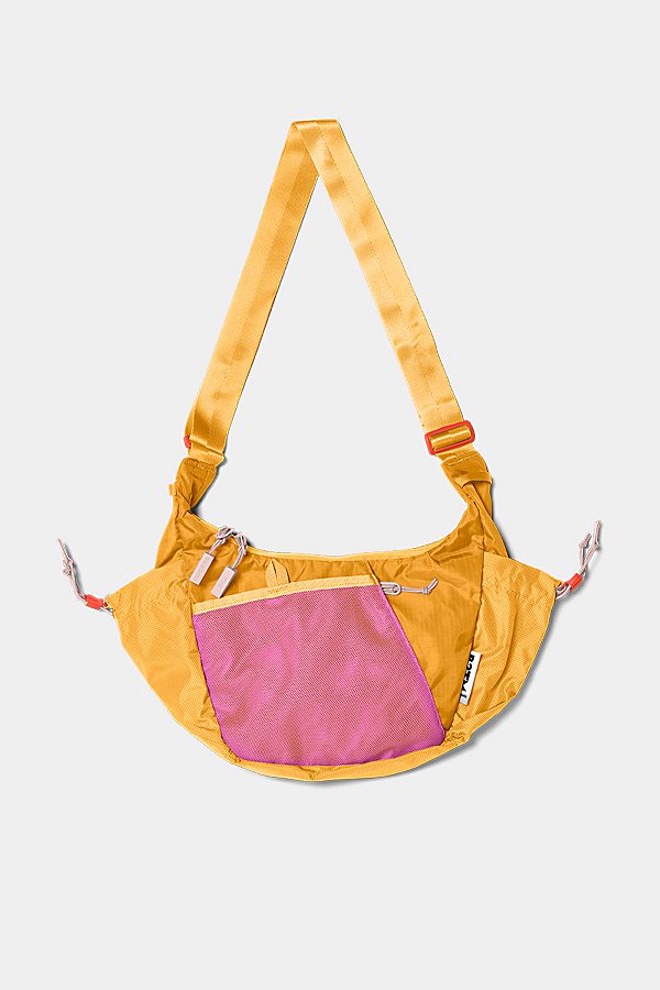 Baboon To The Moon Crescent Crossbody Bag In Citrus Yellow