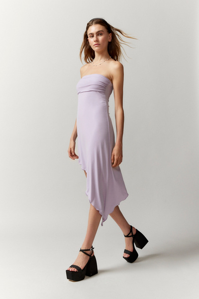 Urban Outfitters Uo Y2k Asymmetrical Midi Dress In Lavender | ModeSens