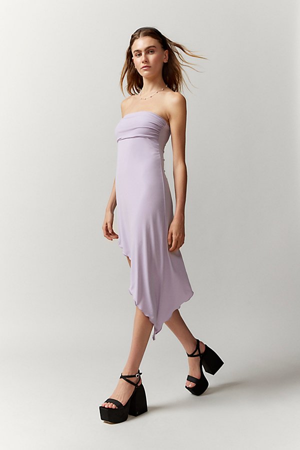 Urban Outfitters Uo Y2k Asymmetrical Midi Dress In Lavender