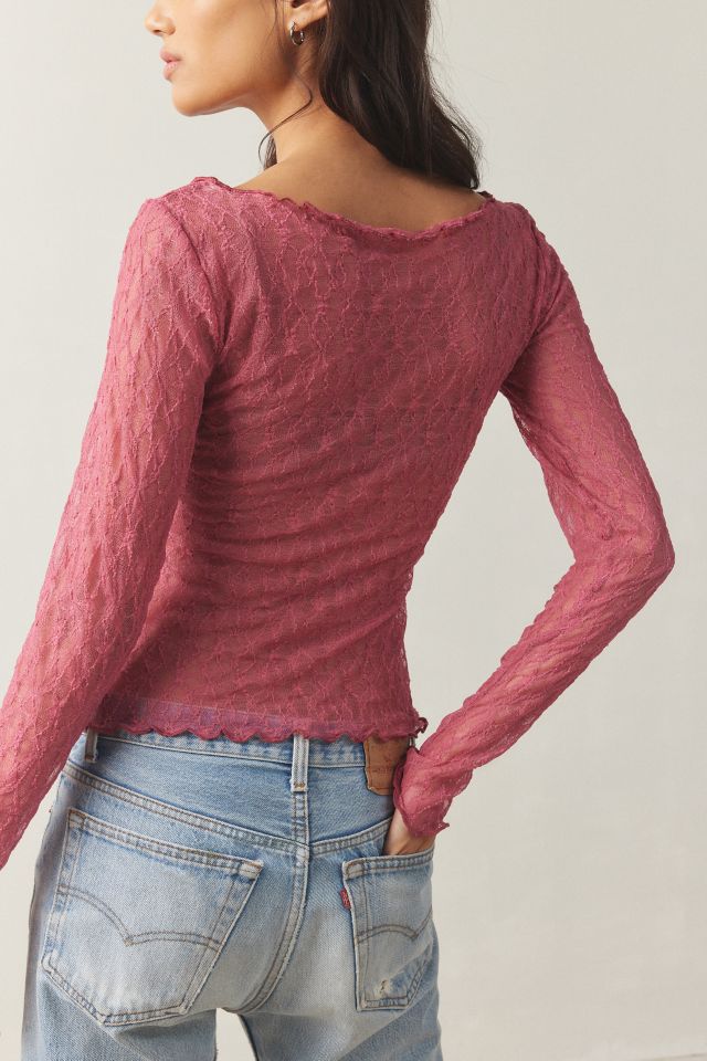 Out From Under Libby Sheer Long Sleeve Top | Urban Outfitters