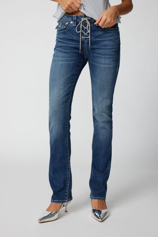 True Religion Billie Mid-Rise Lace-Up Jean #1
