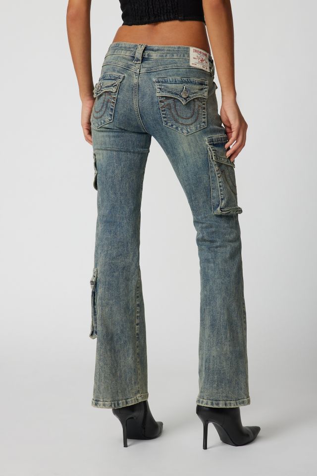 High-Rise Cargo Bootcut Jeans