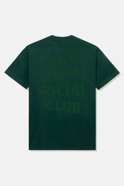 Anti Social Social Club Premium 6.5oz Deaftone Tee In Dark Green