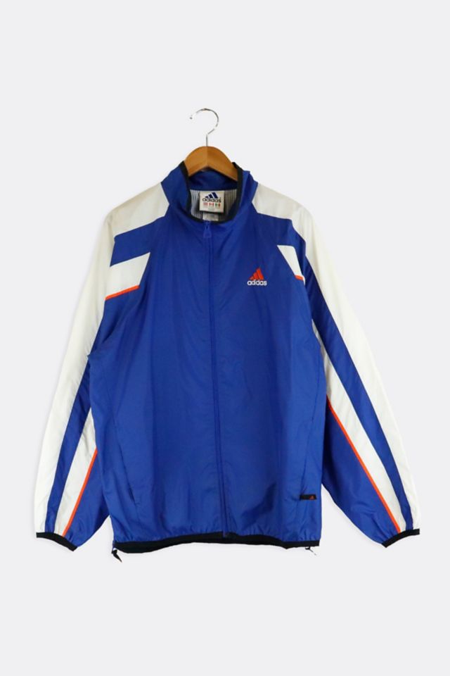 efficiëntie Faeröer elektrode Vintage Adidas Embroidered Windbreaker Zip Up Jacket | Urban Outfitters