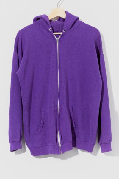 Plain Violet Hoodie Jacket with zipper