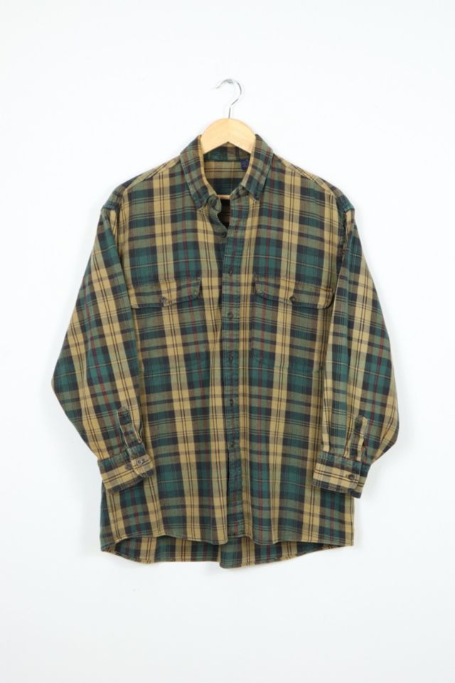 Vintage Heavyweight Plaid Button-Down Shirt | Urban Outfitters