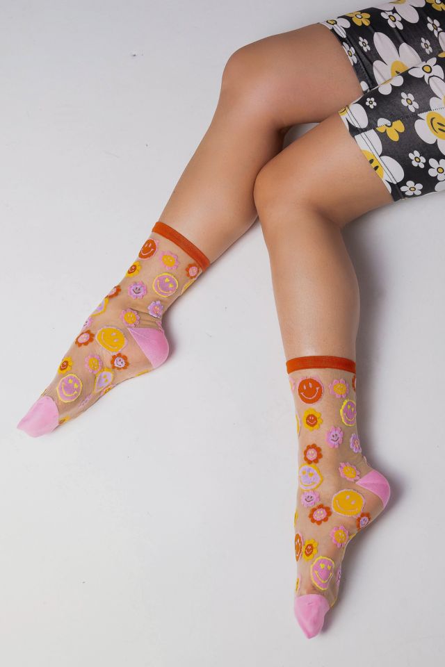 Sock Candy Happy Face Daisy Sheer Sock #3
