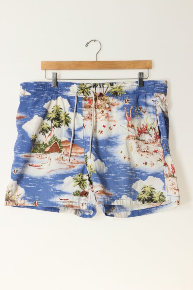 Vintage Polo Ralph Lauren Tropical Print Swim Shorts | Urban Outfitters