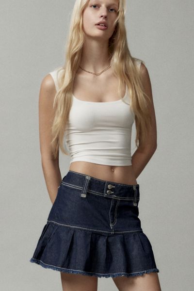 Black denim store skirt urban outfitters