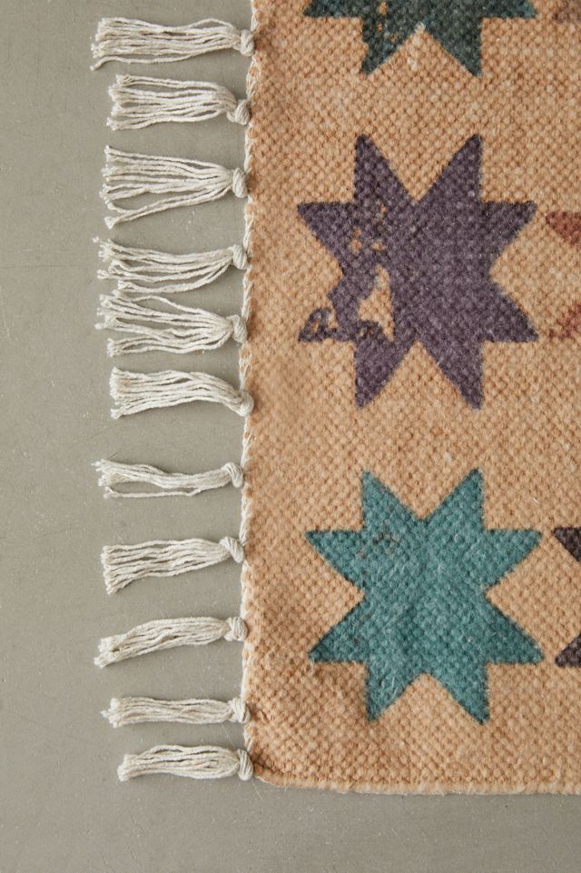 Emma Stars Brushed Rug | Urban Outfitters