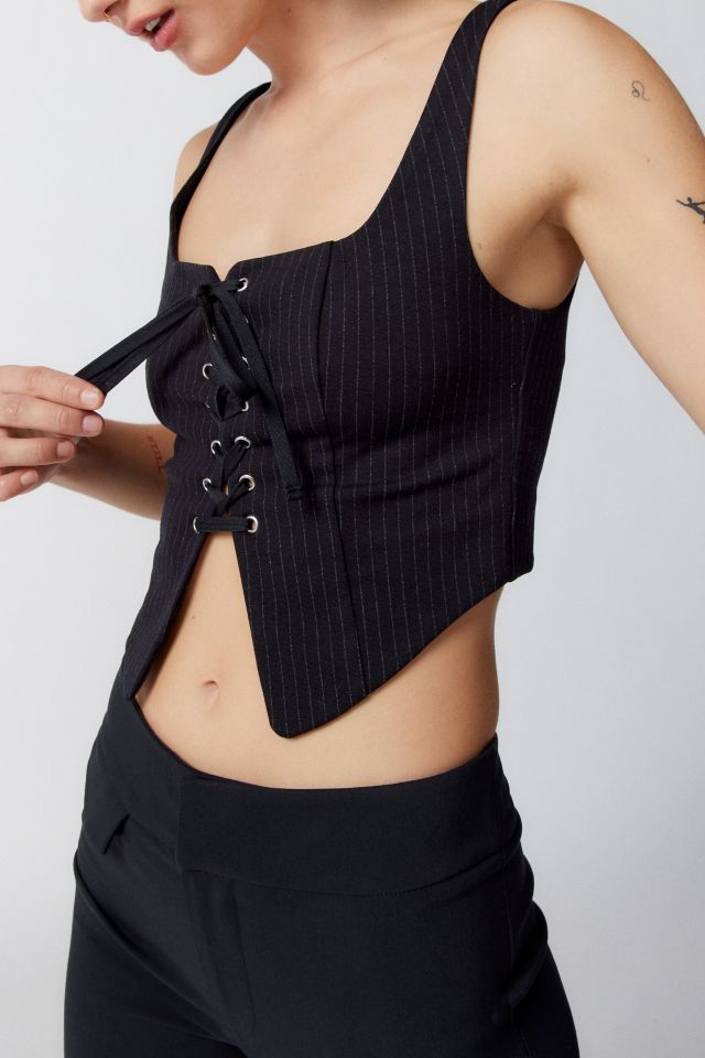 Silence + Noise Reina Lace-Up Top #3