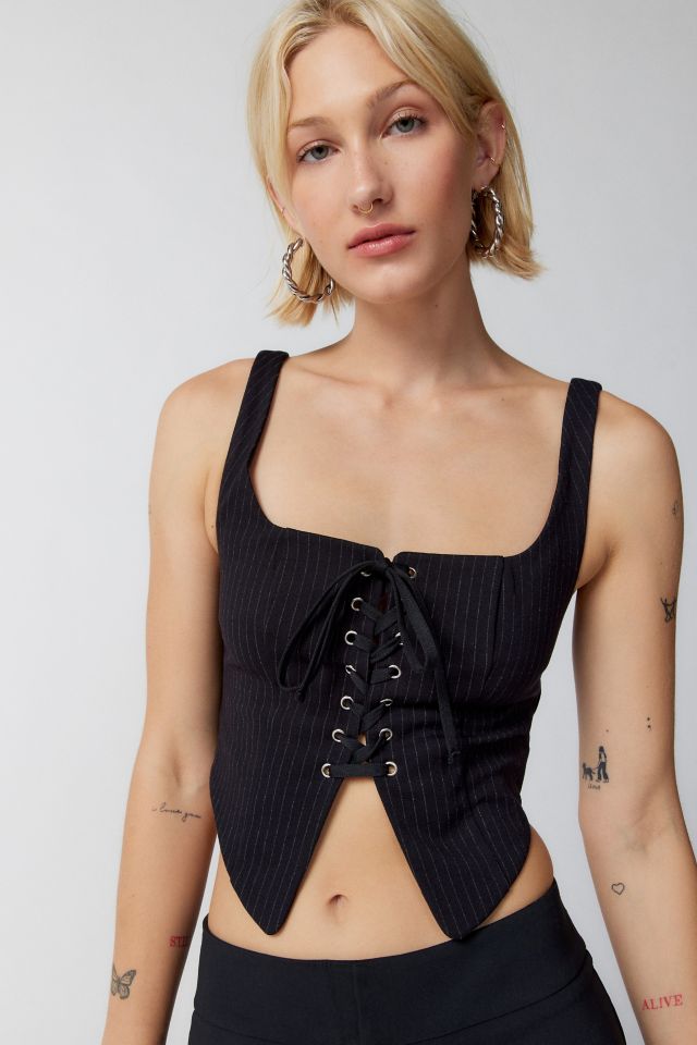 Silence + Noise Reina Lace-Up Top #4