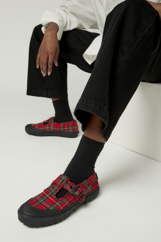 Red plaid sale vans sneakers