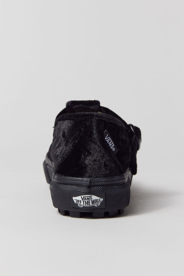 Velvet vans outlet black slip on