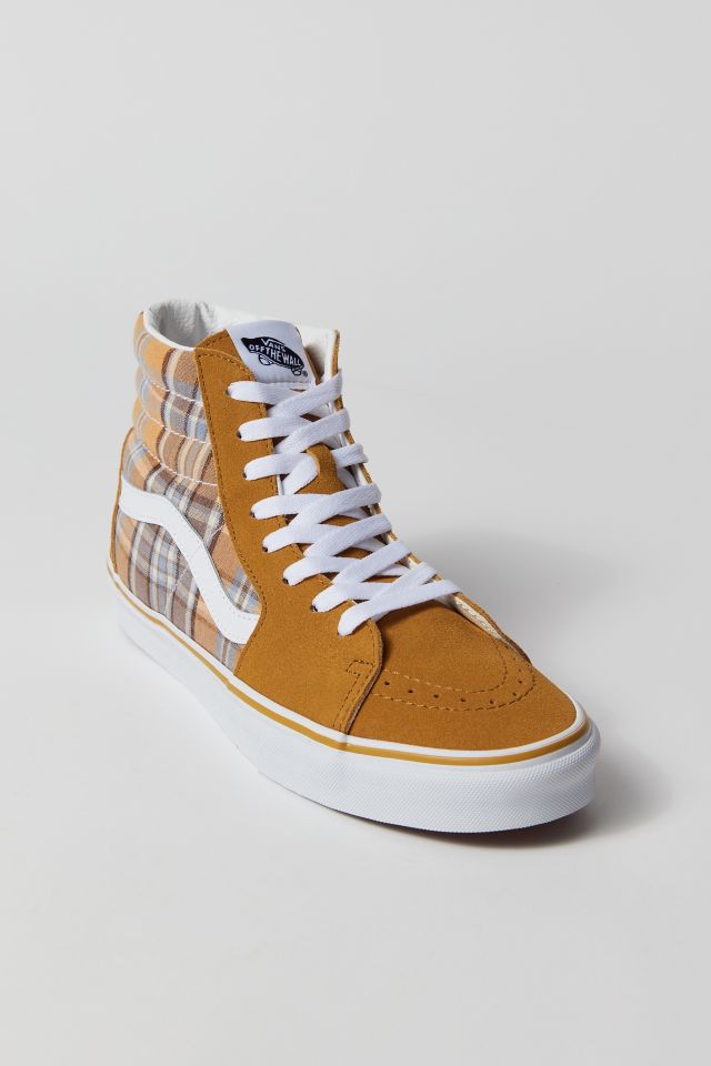 Vans sk8 hotsell hi checkerboard yellow