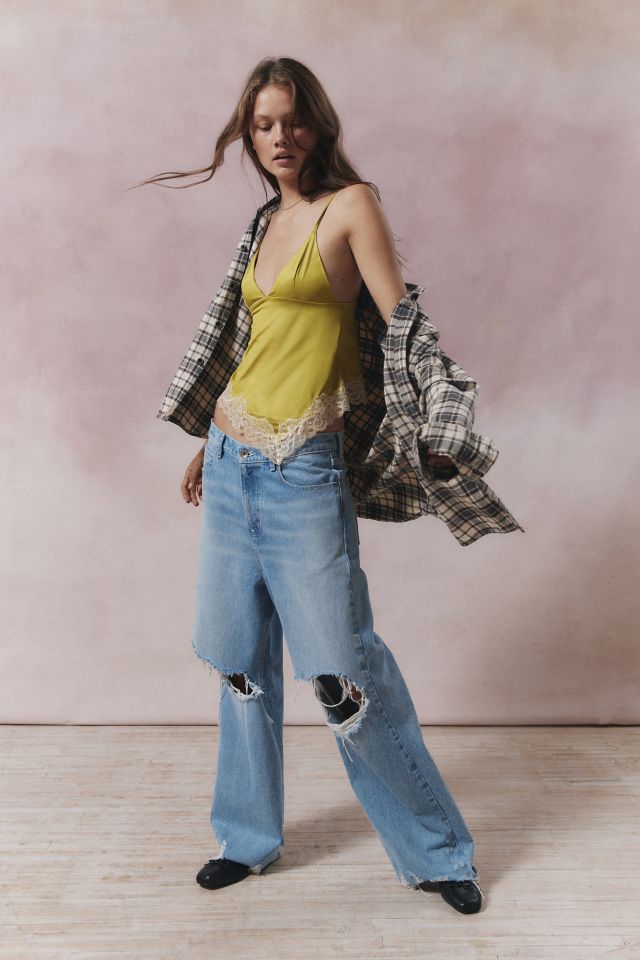 Kimchi Blue Cher Satin Lace-Trim Cami #1