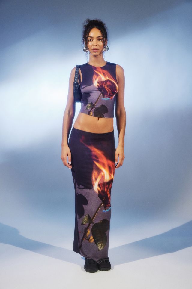 Jaded London Flaming Rose Tank Top #1