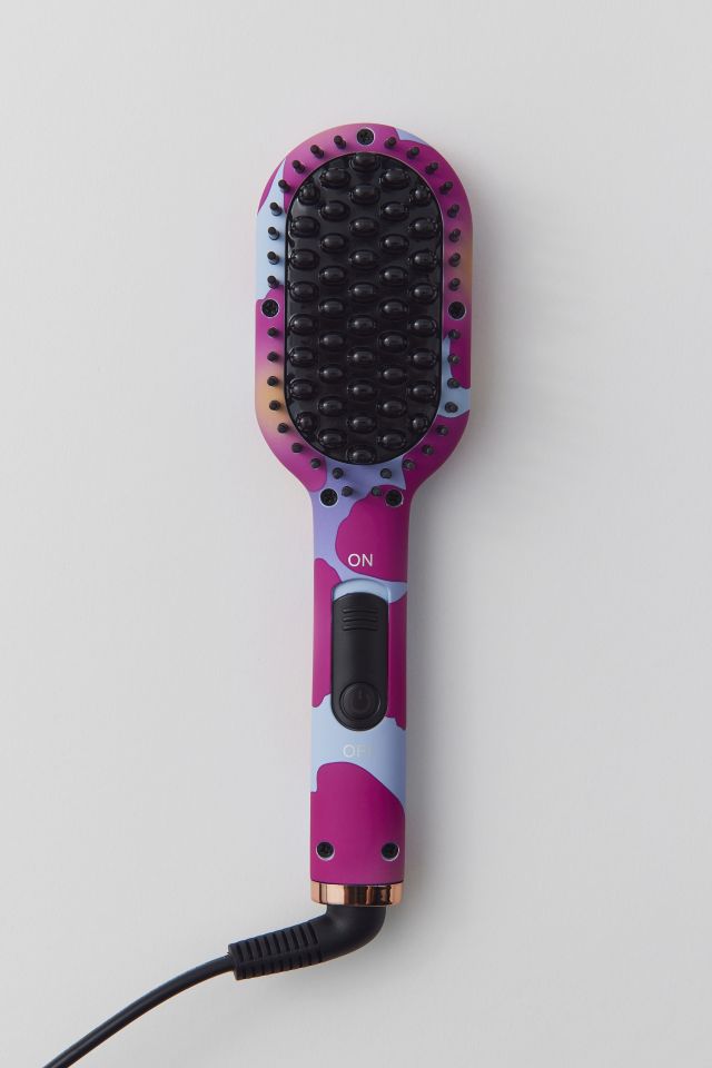 Thermal hair hotsell brush straightener