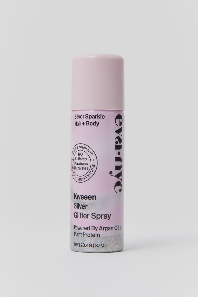 Vaporisateur de paillettes argentées Kween format voyage Eva NYC #2