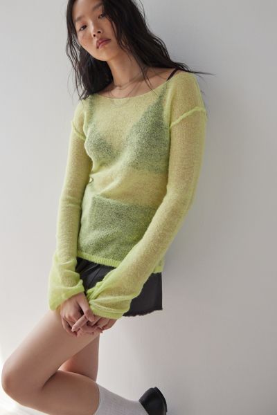 UO Santiago Semi-Sheer Asymmetrical Sweater