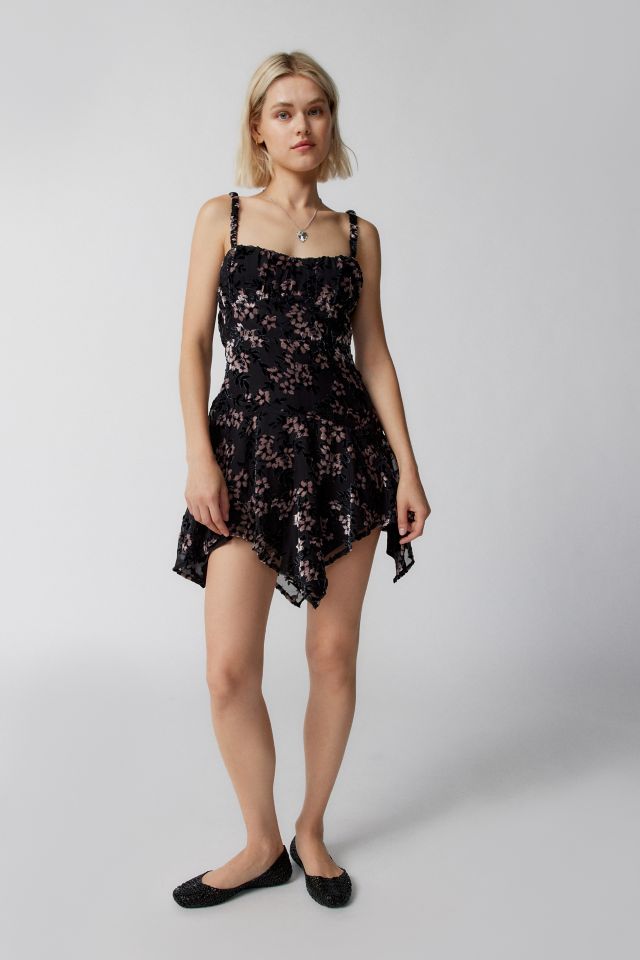 Kiss The Sky Floral Asymmetrical Mini Dress #1