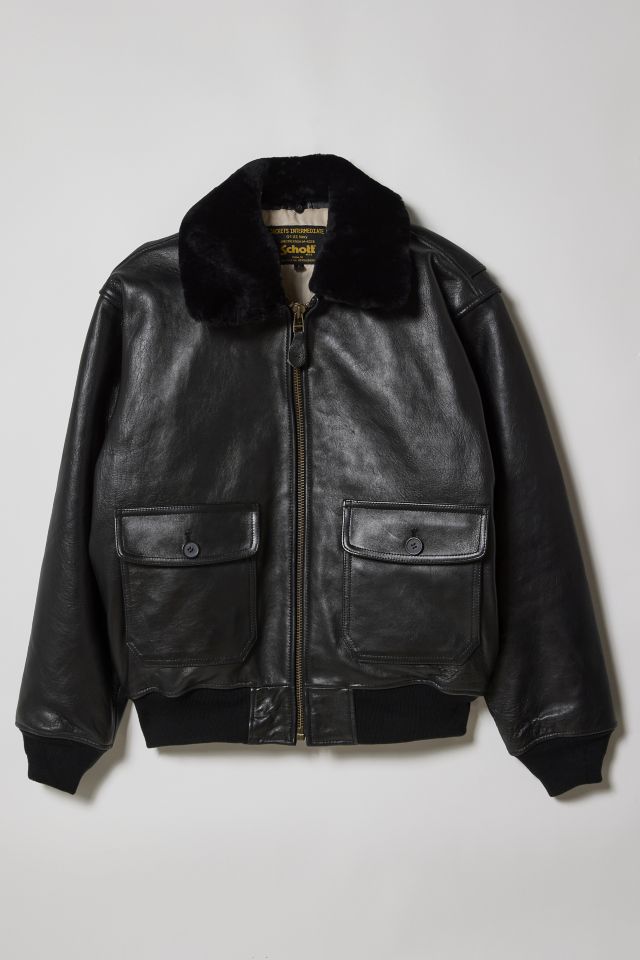 Schott G-1 Lambskin Bomber Jacket | Urban Outfitters