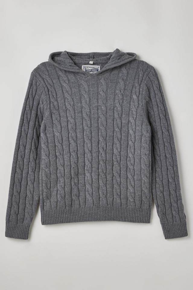 Schott Merino Wool Cableknit Hooded Sweater | Urban Outfitters