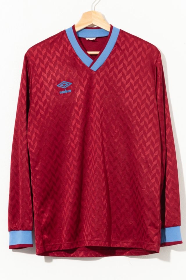 Vintage 1990s Distressed Long Sleeve Umbro Soccer Jersey