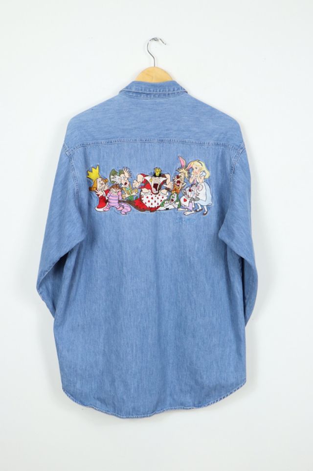 Vintage denim button down alice in store wonderland