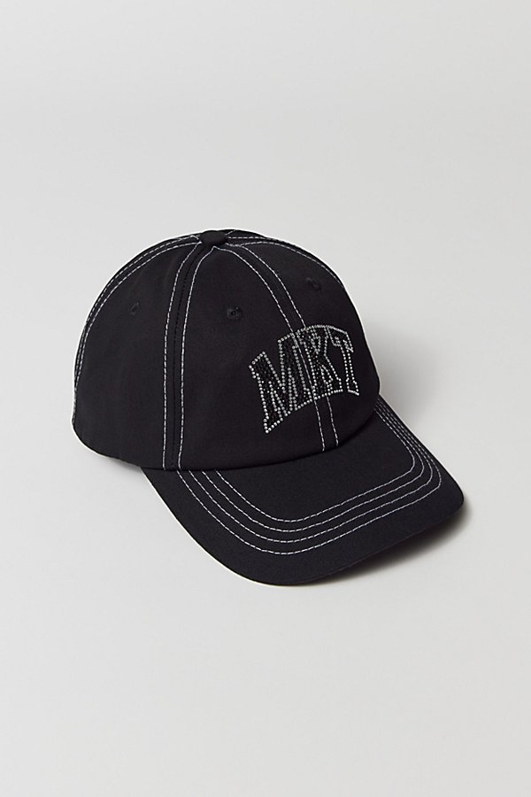 Market Rhinestone Arc Paneled Hat In Black, Men's At Urban Outfitters