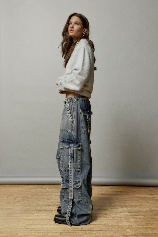 【BAON】Sofino banding cargo balloon denim pants Cargo String Balloon Pants – Estudio Niksen