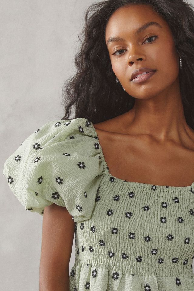 Sister Jane Pompano Floral Jacquard Midi Dress | Urban Outfitters