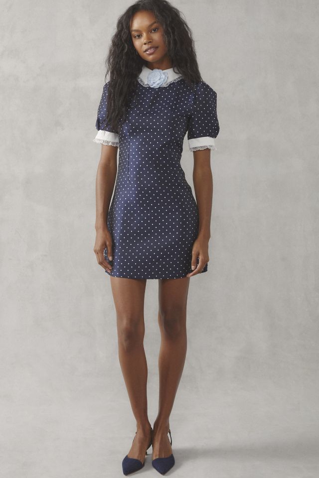 Sister Jane Laguna Polka Dot Collared Mini Dress | Urban Outfitters