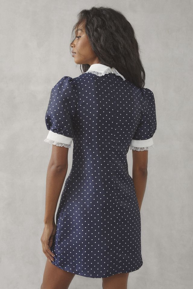 Sister Jane Laguna Polka Dot Collared Mini Dress | Urban Outfitters