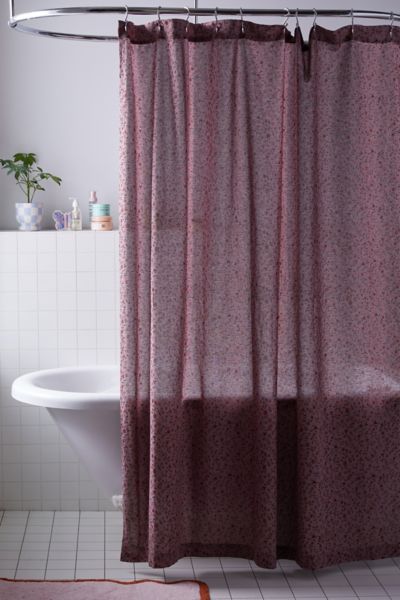 Urban Outfitters Clarissa Vine Floral Shower Curtain In Black At