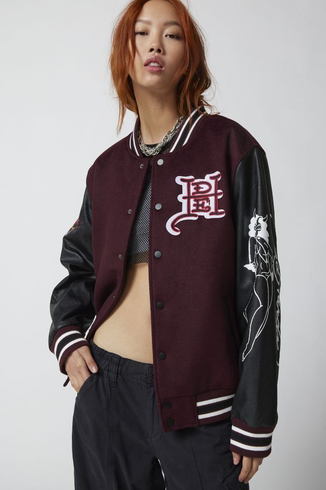 Ed Hardy Death Or Glory Varsity Jacket | Urban Outfitters
